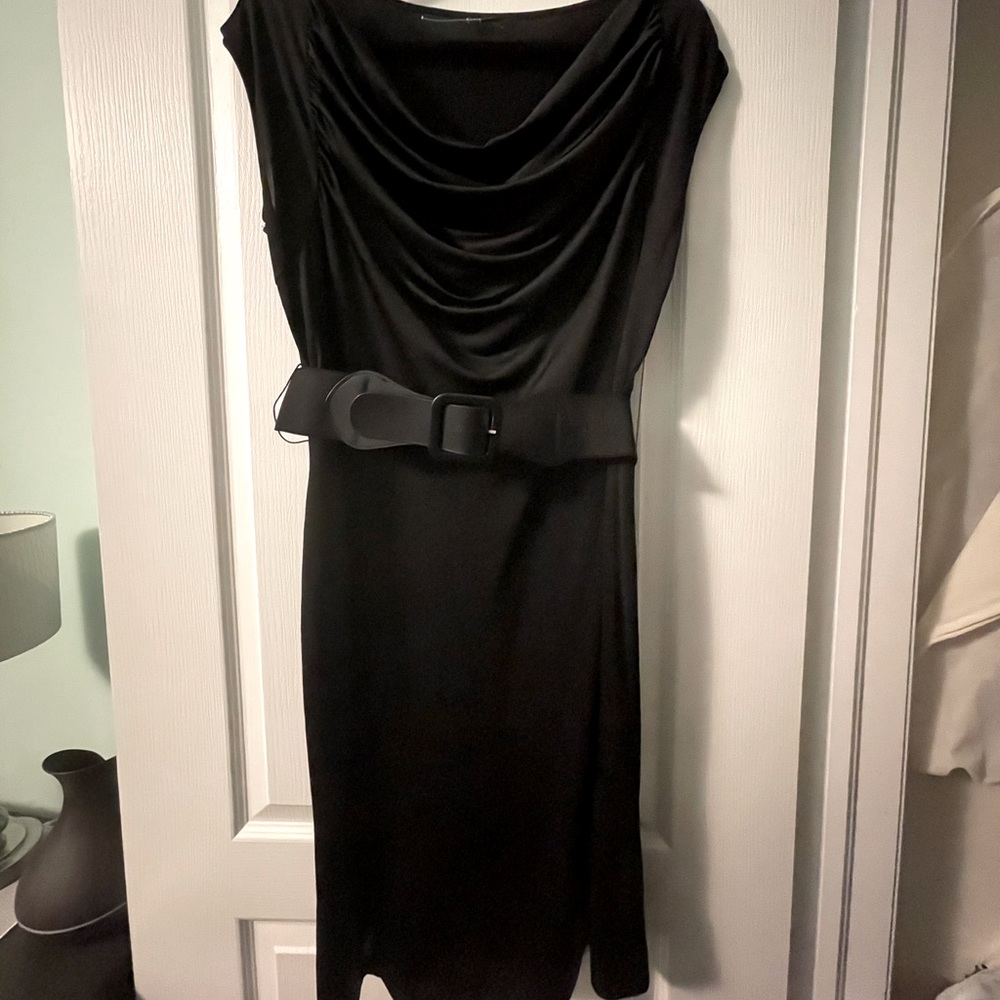 New Black Dress with belt